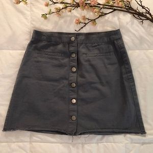 Blue Button Down Skirt